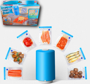 Вакуумний пакувальник для їжі Vacuum Sealer Always Fresh Побутовий міні вакууматор 12315 фото