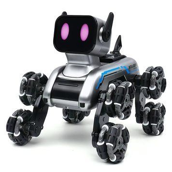 Радіокерований робот-пес Stunt Robot Dog &middot; Механічний собака - робот на колесах з вбудованим динаміком та LED підсвіткою 15344 фото