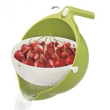 Універсальна миска &ndash; друшляк Mesh Strainer Drain Basket ∙ Господарський силіконовий кошик зі зливом 2в1 14488 фото