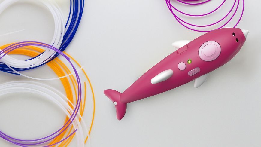 3D Ручка з трафаретами Дельфін Набір для дитячої творчості 3dPen Dolphin 9003 12316 фото